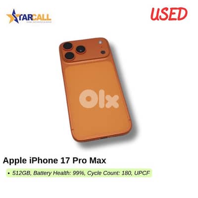 Used Apple iPhone 17 Pro Max upcf