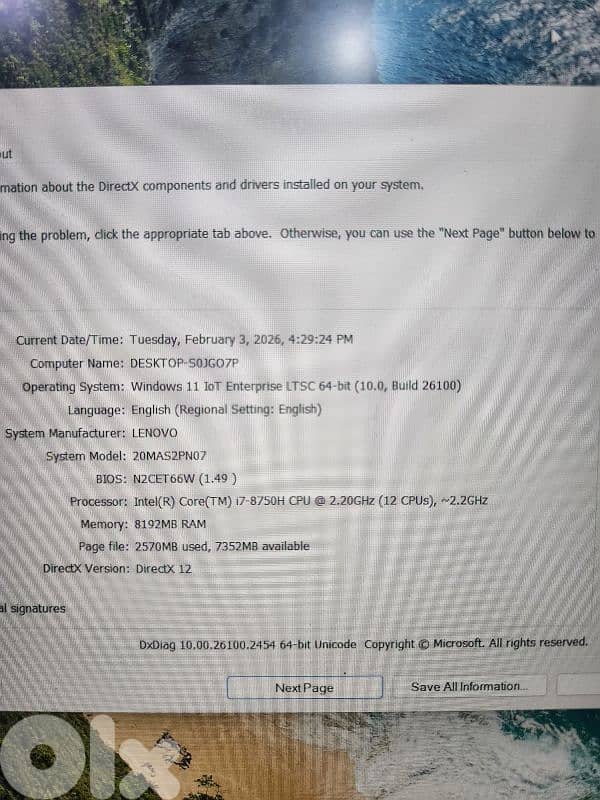 Thinkpad i7 8th / Ram 8 / nvme 256 / NVIDIA 4