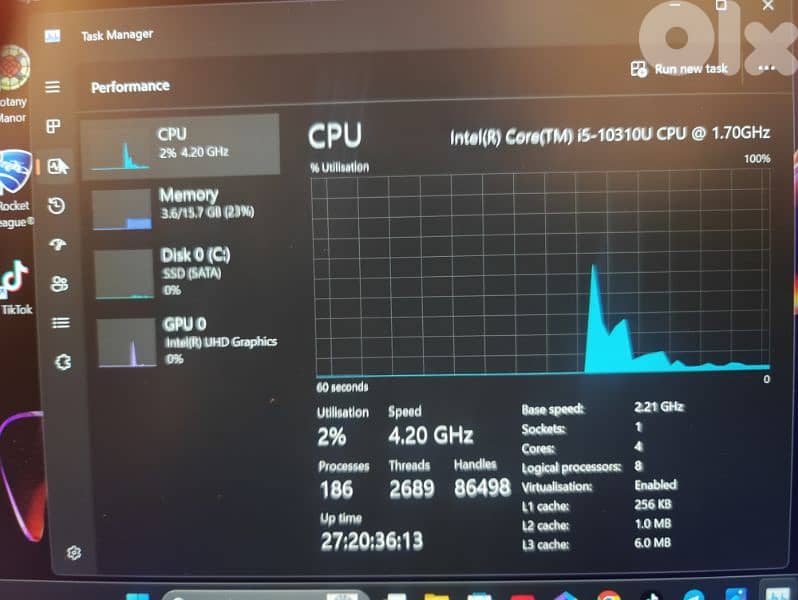 lenovo thinkpad z13 i5-10310 256/16rams 2