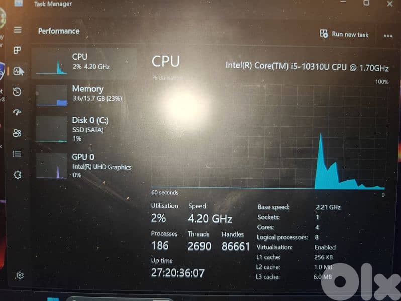 lenovo thinkpad z13 i5-10310 256/16rams 3