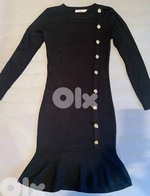 Black knit dress 2