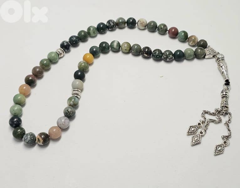 multi agate stone masbaha 30$ 2