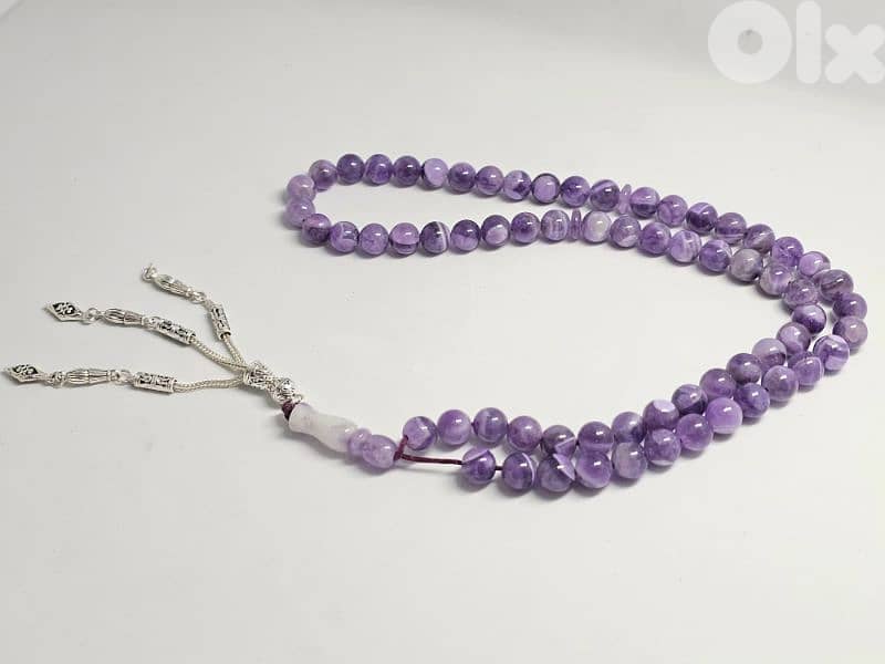 30$ real amethyst gemstone masbaha 1