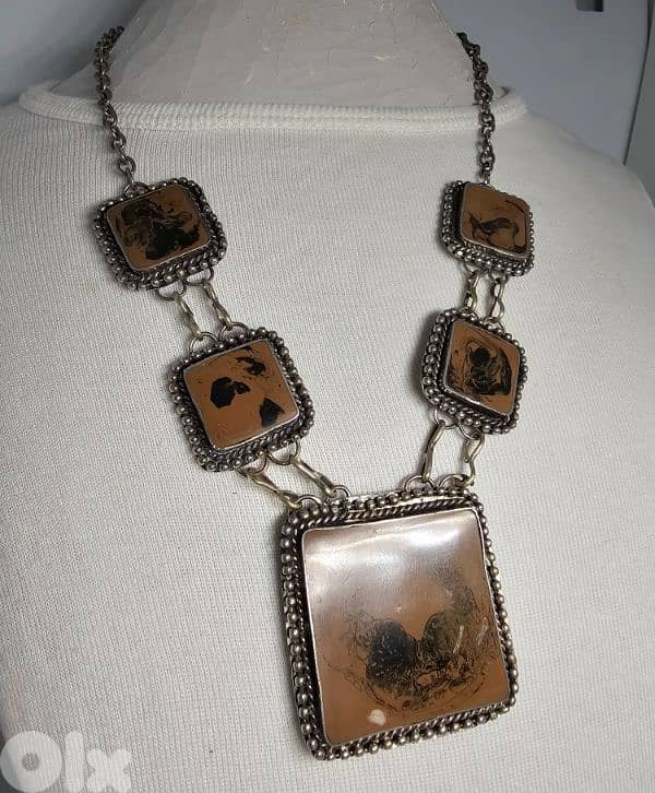 15$ boho statement necklace vintage 1