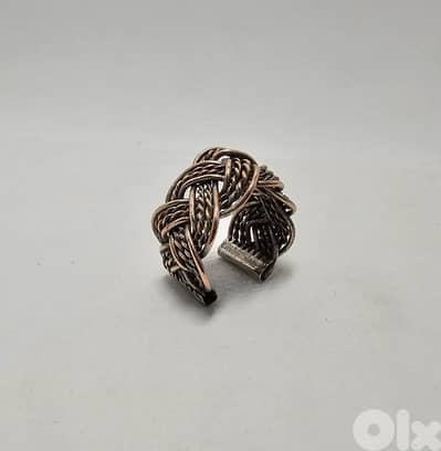 10$ hand braided copper ring
