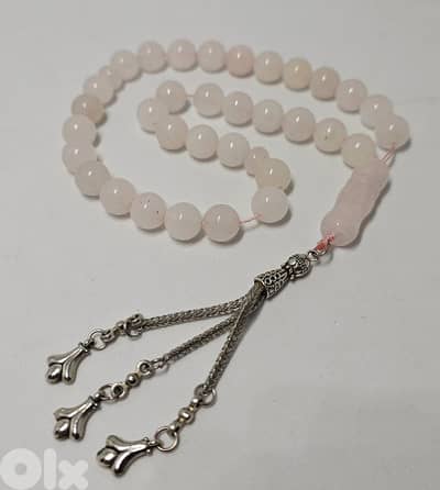 20$ real rose quartz stone masbaha