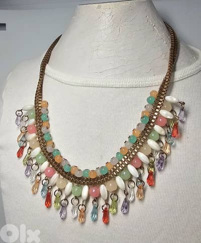 25$ bohemian glass old necklace