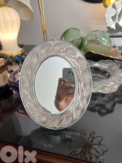 frensh mirroir crystal lalique مراي لاليك فرنسية اصلية ممضية