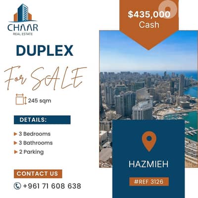 Duplex for Sale in Hazmieh - دوبلكس للبيع في حازمية -#R3126