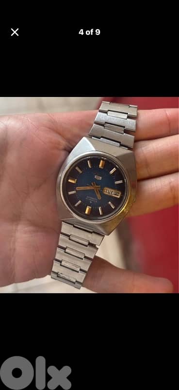Vintage 1977 Seiko 5 Automatic 6319-7000•21 Jewels •Blue Sunburst Dial 4