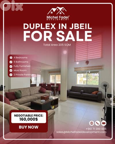 RF1002 Duplex for sale in Byblos Jbeil شقة دوبلكس للبيع في بيبلوس جبيل