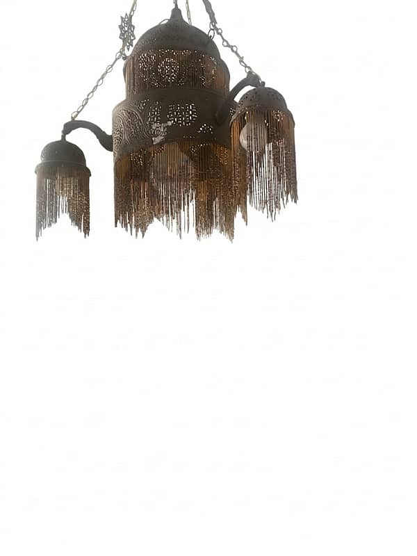 Two Damascus Brass old Chandeliers 2