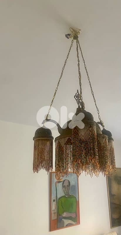 Two Damascus Brass old Chandeliers 1