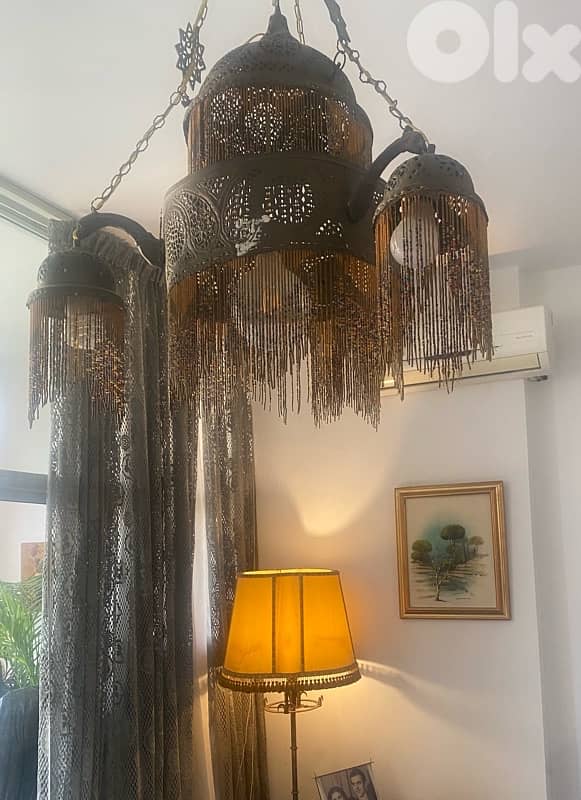 Two Damascus Brass old Chandeliers 3