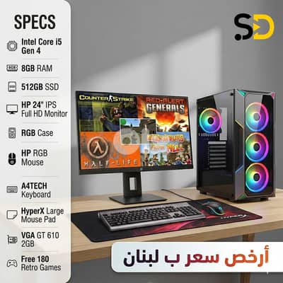 Full Kit Gaming PC with Free 180 Game