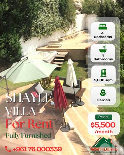 2,000 sqm Villa For Rent in Shayle سهيلة with Garden