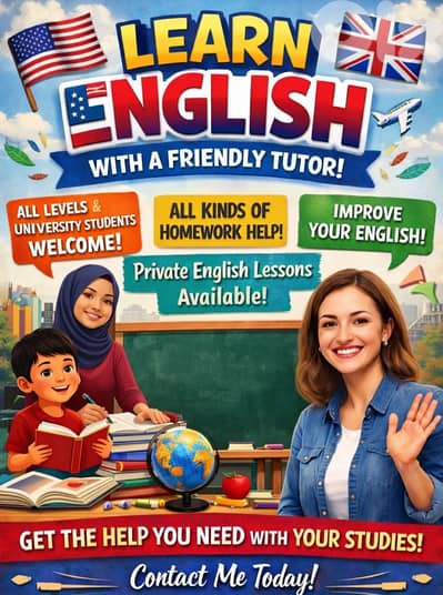Private Tutoring in English for all School and University levels