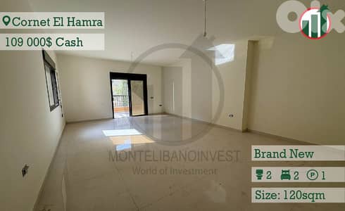 Brand New Apartment for sale in Cornet El Hamra!!