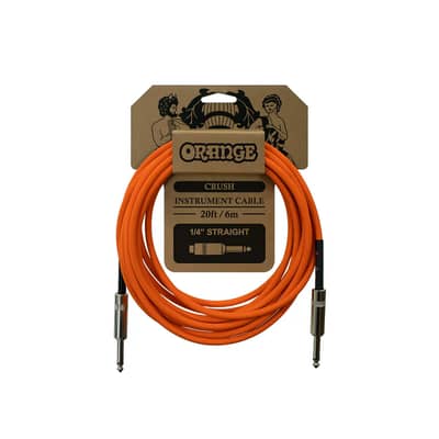 Orange Crush 20' Instrument Cable, Straight to Straight Connector, Ora