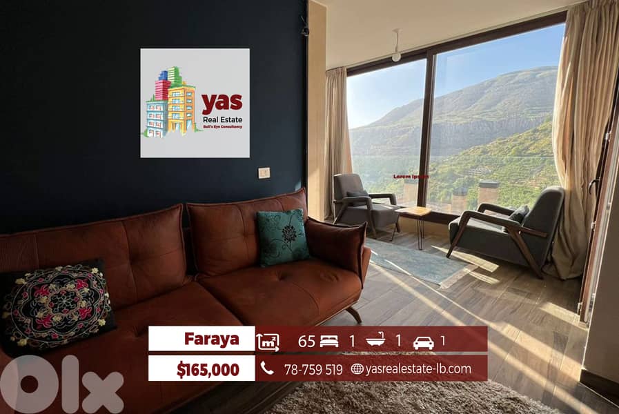 Faraya 65m2 | New Chalet | Furnished | Astonishing View | Calm| DA 1