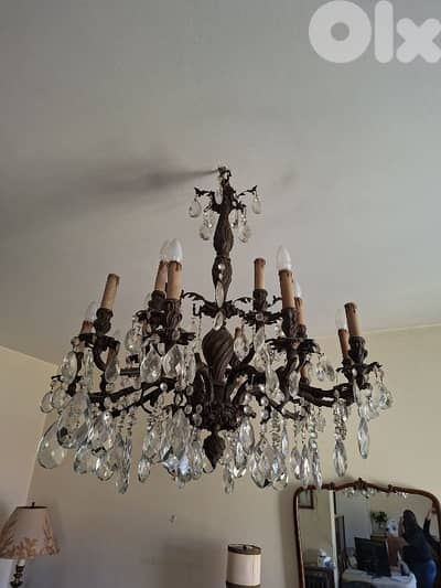 vintage crystal de boheme chandelier