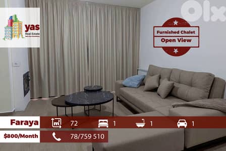 Faraya 72m2 | Furnished Chalet | New Building | Quiet Street | DA