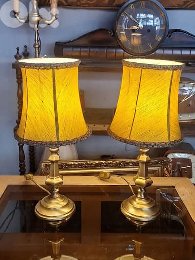 2 italian brass lamps