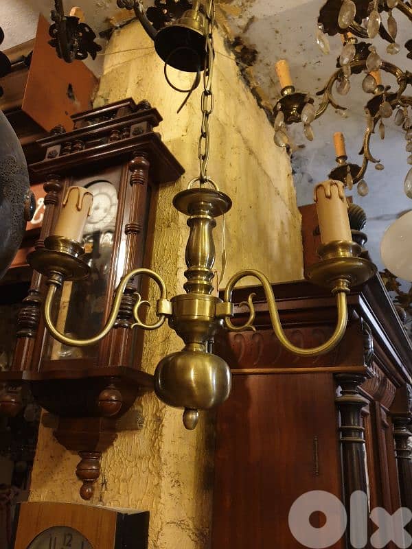 antique english brass chandelier 1