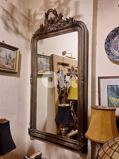 french large wooden mirror