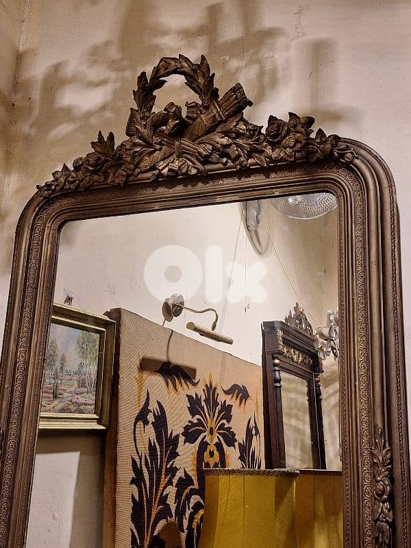 french large wooden mirror 1