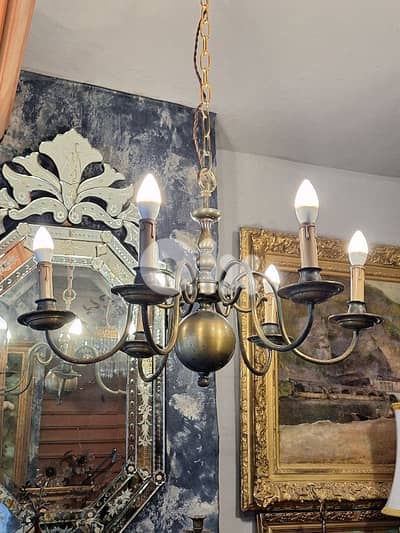 english antique flemish bronze chandelier