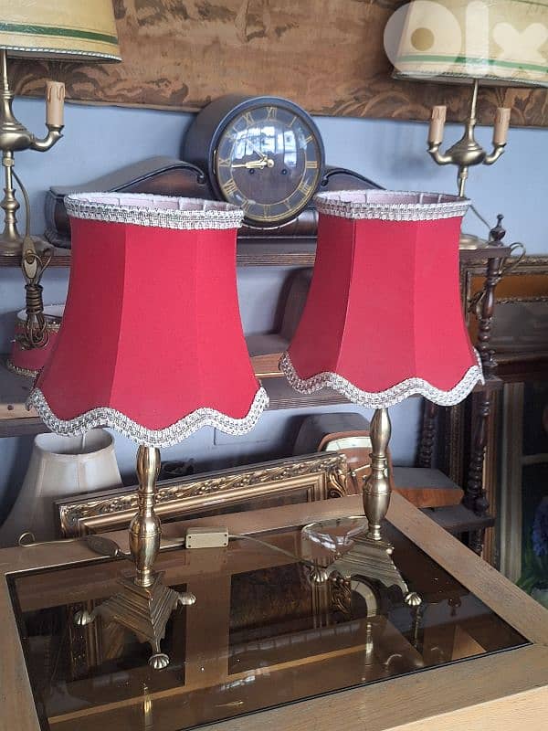 pair of french brass lamps 3
