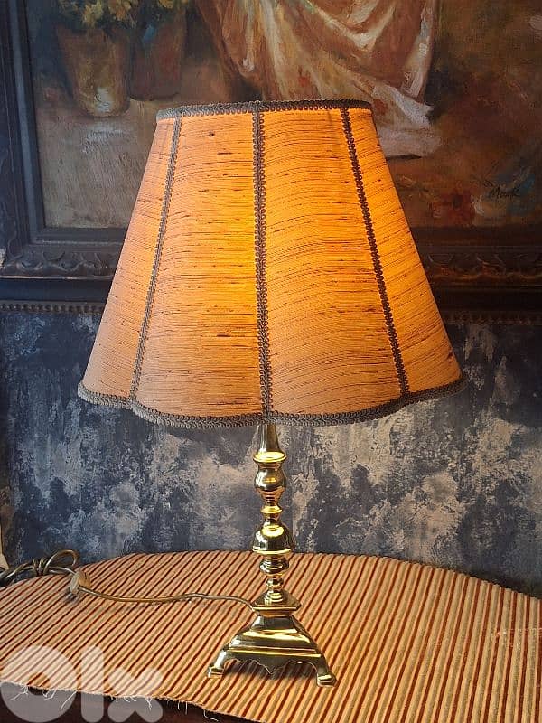 antique brass english lamp 2