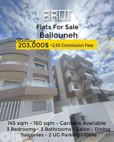 Finished Apartment for sale in Ballouneh