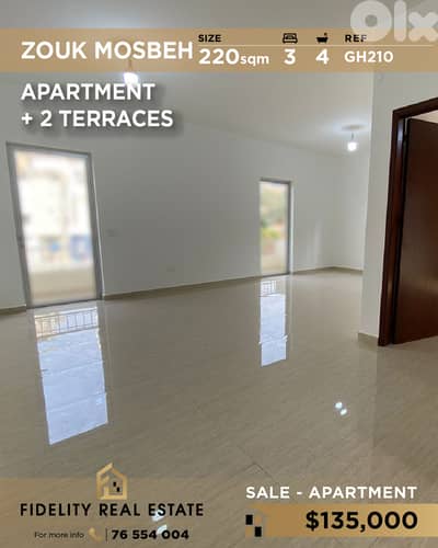 Apartment for sale in Zouk Mosbeh GH210 شقة للبيع في  زوق مصبح