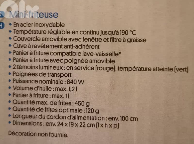 Mini-fritteuse silver crest delivery available 2