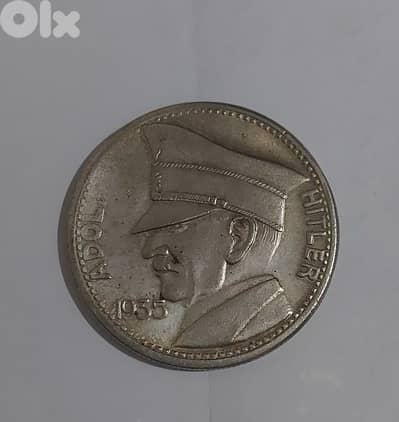 German Nazi Hitler Memorial Nickel coin year 1935 Pre World War II