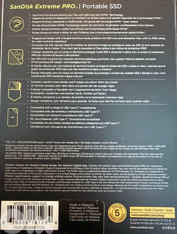 SanDisk 1TB E81 Extreme Pro 1