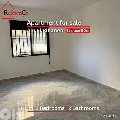 Apartment with terrace in Ain El Rihaneh شقة مع تراس في عين الريحانة