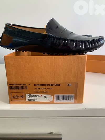 Tod’s mocassin - patent navy blue color - size 40