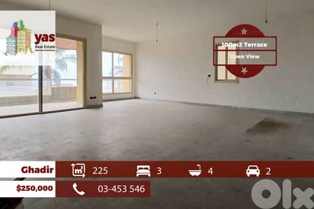 Ghadir 225m2 | 100m2 Terrace | Open View | Excellent Condition | IV/EH