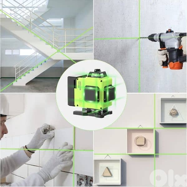 16 Lines Laser Level 360 Self Leveling4D  Cross Line+2batteries 3