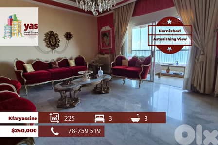 Kfaryassine 225m2 | Furnished | Well Maintained | Accessible | MCH