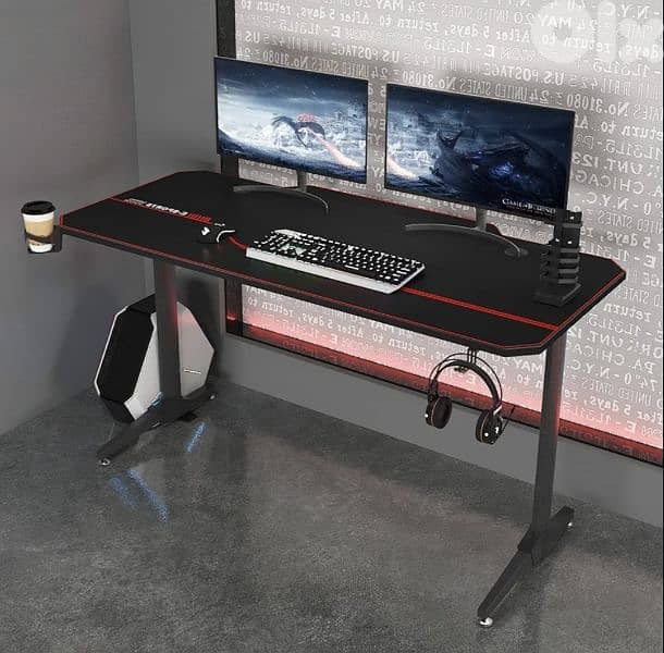 sogesfurniture T- Shape rectangular Gaming Desk Computer. 3