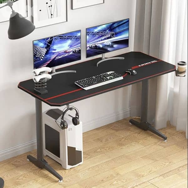 sogesfurniture T- Shape rectangular Gaming Desk Computer. 4