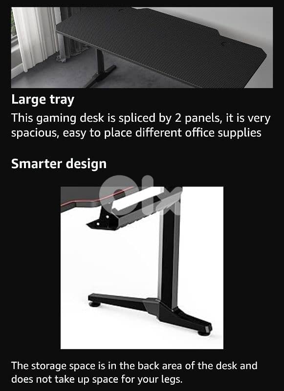 sogesfurniture T- Shape rectangular Gaming Desk Computer. 15
