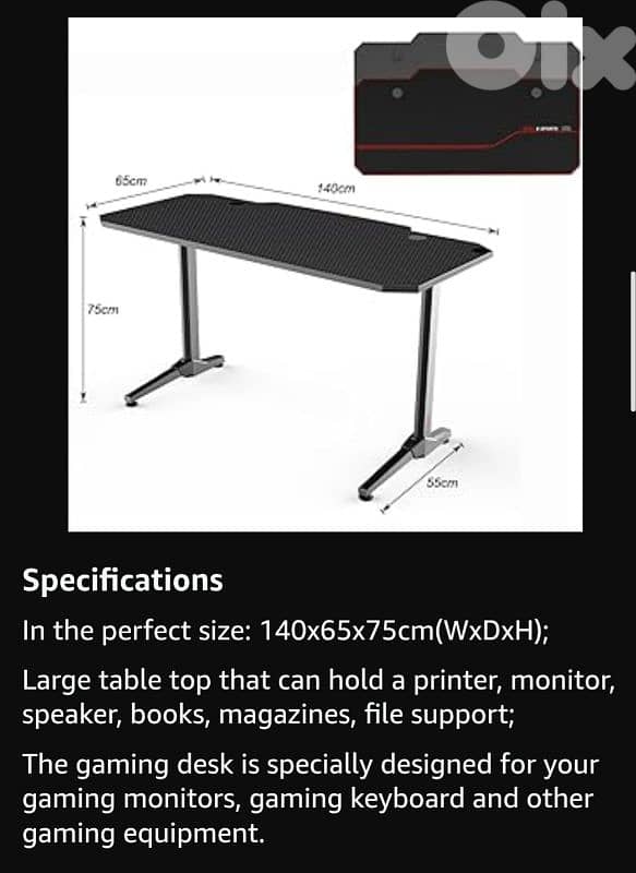 sogesfurniture T- Shape rectangular Gaming Desk Computer. 18