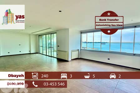 Dbayeh 240m2 | Bank Transfer | Sea View | Luxury Apartment | MJ