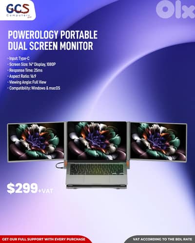 Powerology Portable Dual Screen Monitor