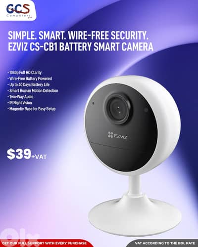 Simple. Smart. Wire-Free Security. EZVIZ CS-CB1 Battery Smart Camera